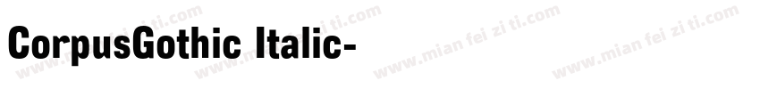 CorpusGothic Italic字体转换